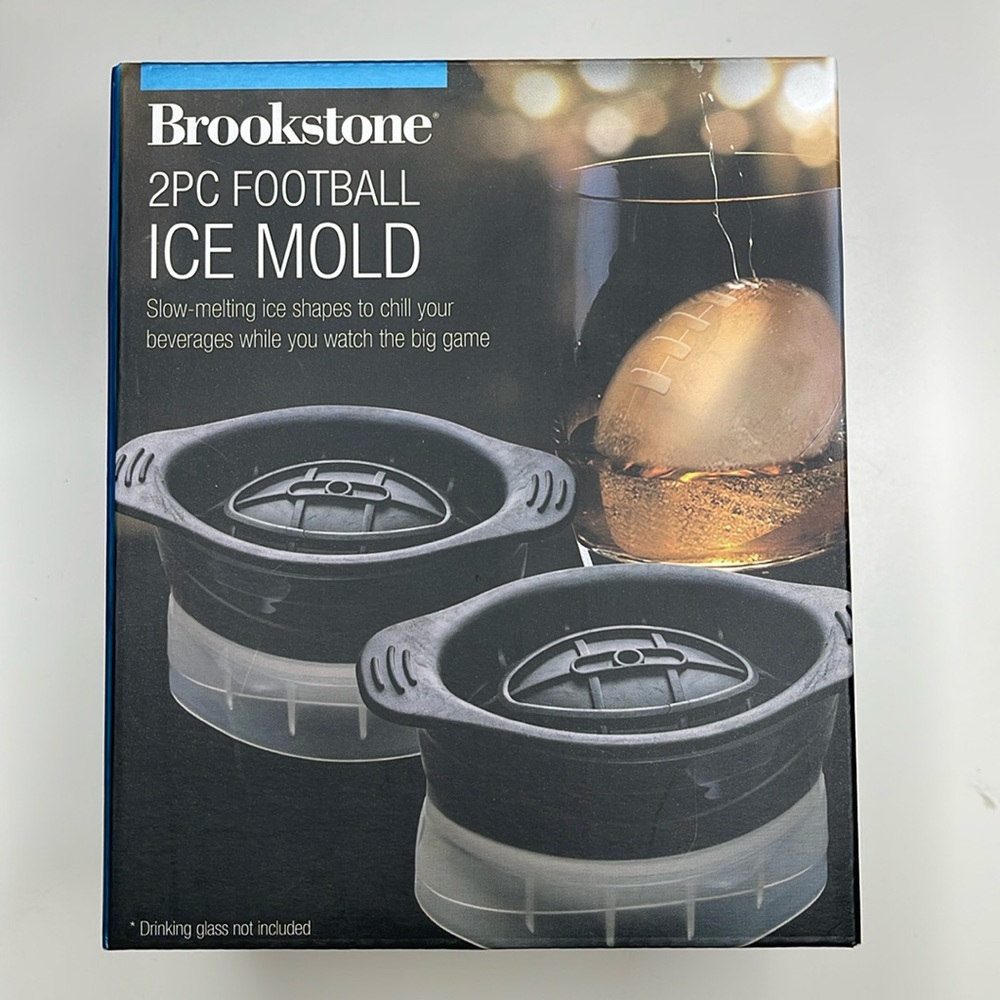 New Football Ice Mold New Box NFL 2 Piece Brookstone